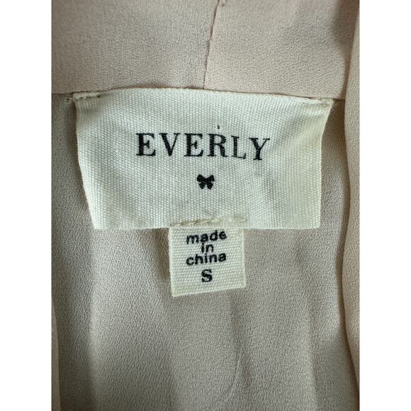 Everly Size S Sheer Sleeveless V Neck Top Pink Casual Blouse Pullover Shirt - Picture 7 of 8